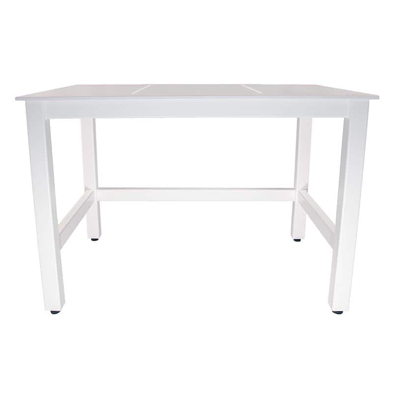 Banca de laboratorio blanca y moderna para uso científico y experimental en áreas de investigación biomédica y biotecnología.