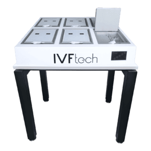 Sistema avanzado de laboratorio IVFtech para procesamiento de muestras de reproducción asistida en Nanog Biotec, líder en tecnología reproductive en México.