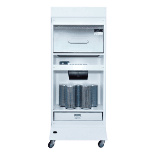 Filtro de aire industrial en equipo de laboratorio de Nanog Biotec.